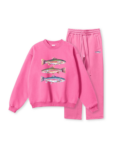 Coastal Trout Triple Fish  Crewneck