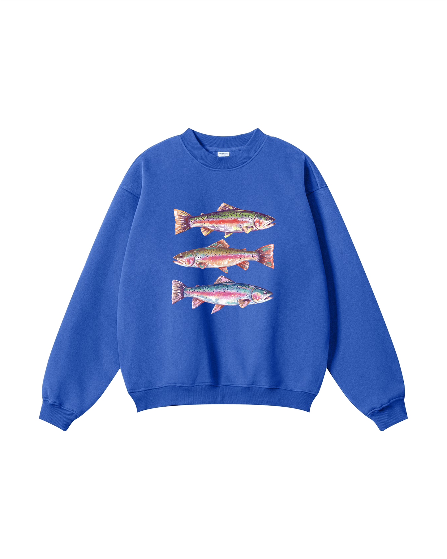 Coastal Trout Triple Fish  Crewneck