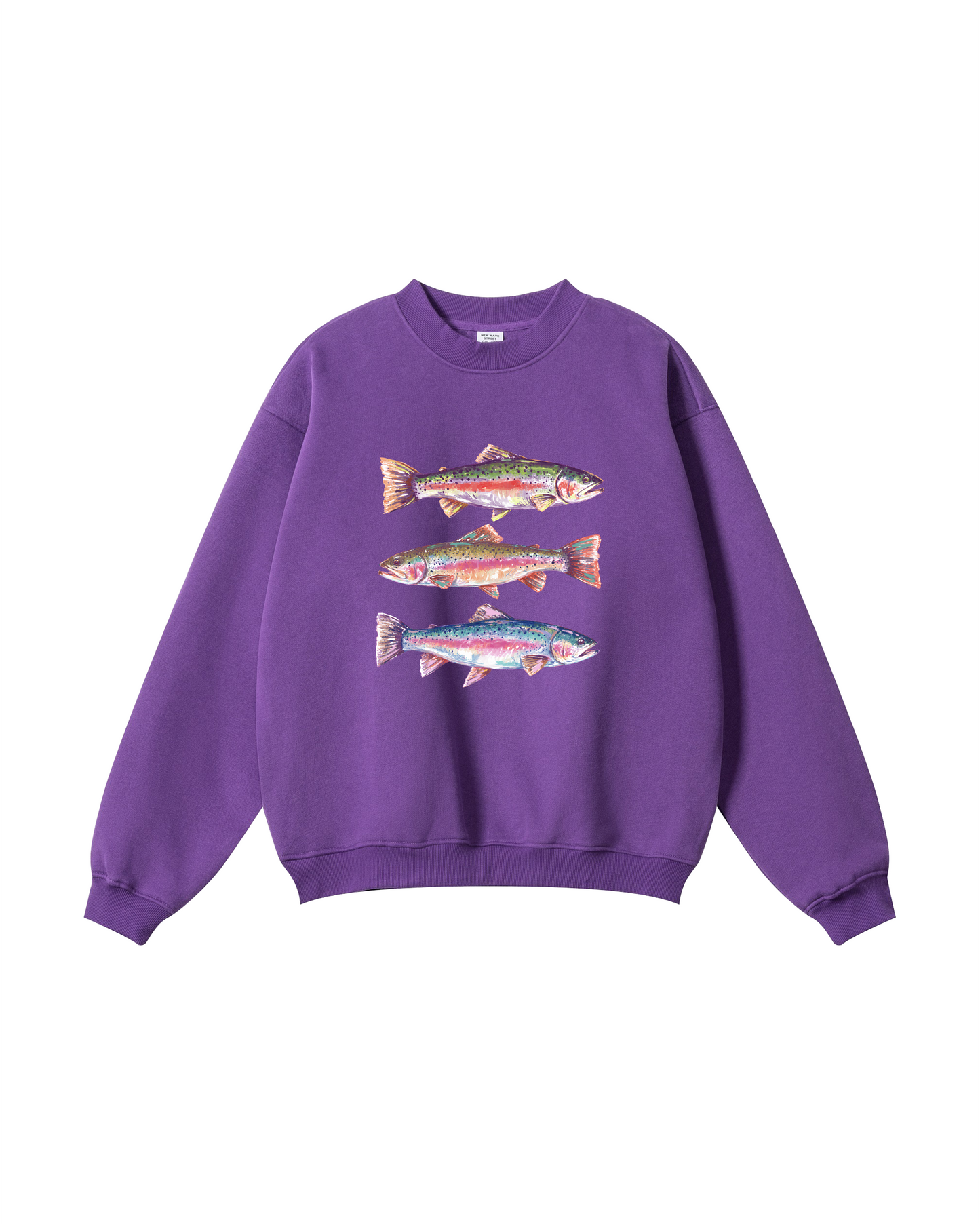 Coastal Trout Triple Fish  Crewneck