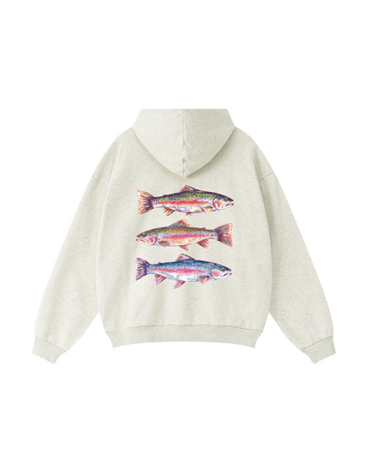 Coastal Trout Triple Fish Hoodie