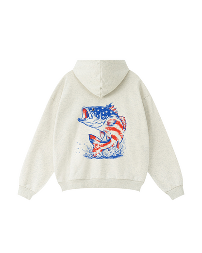 American Flag Bass Jump Hoodie