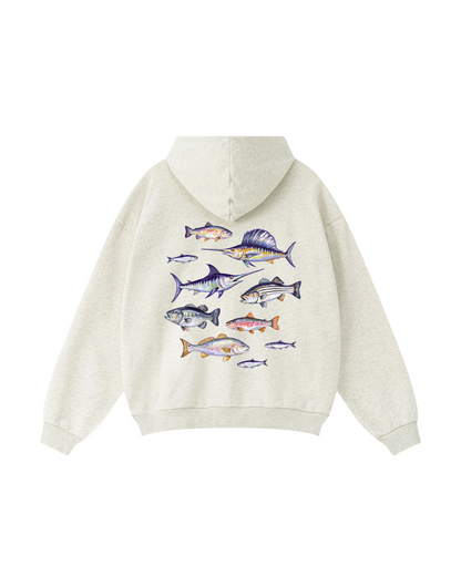 Coastal Mixed Fish School Hoodie