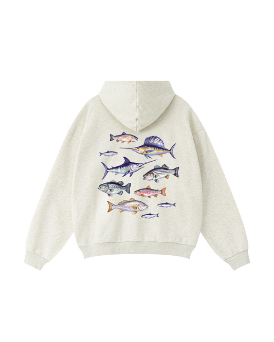 Coastal Mixed Fish School Hoodie