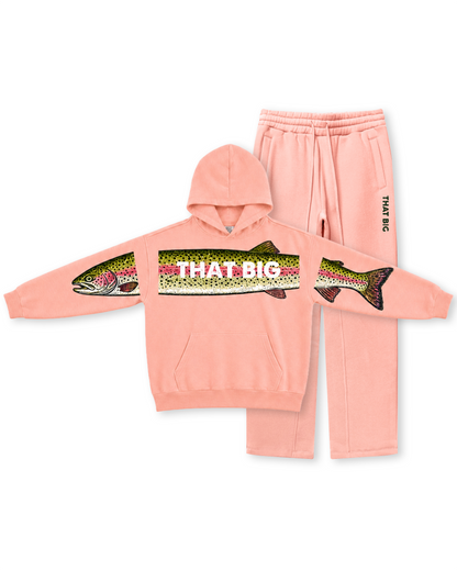 That Big Rainbow Trout Across-the-Front Hoodie