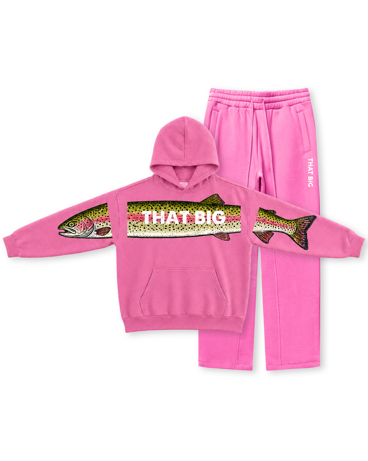 That Big Rainbow Trout Across-the-Front Hoodie