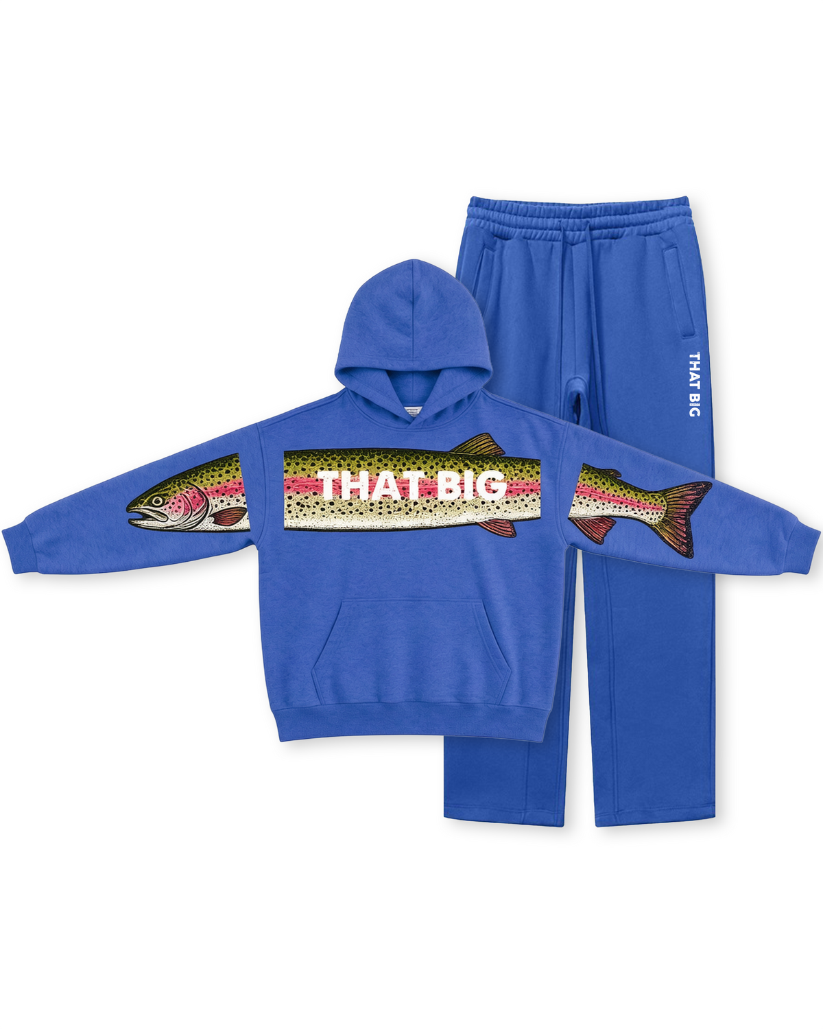That Big Rainbow Trout Across-the-Front Hoodie