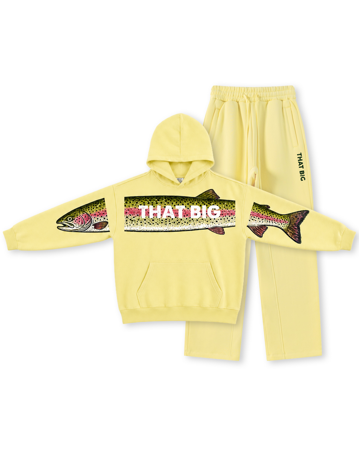 That Big Rainbow Trout Across-the-Front Hoodie