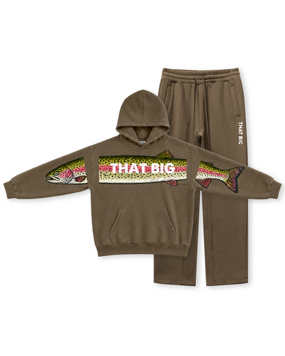 That Big Rainbow Trout Across-the-Front Hoodie