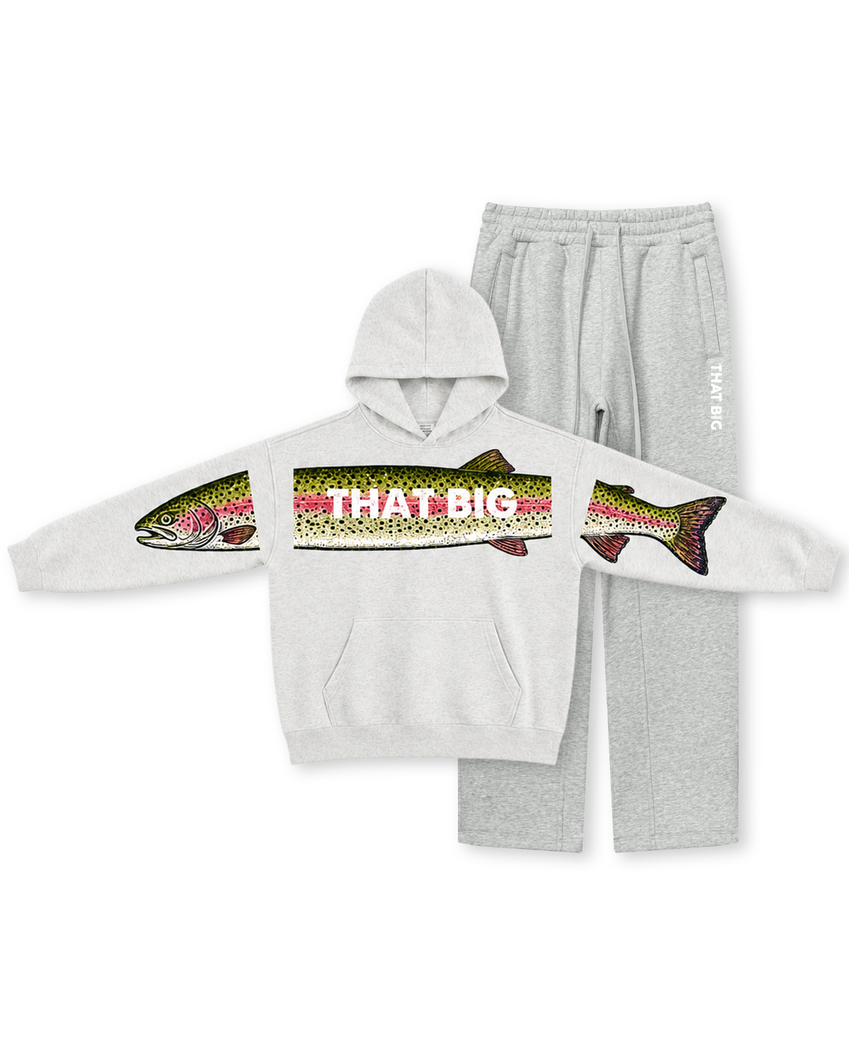 That Big Rainbow Trout Across-the-Front Hoodie