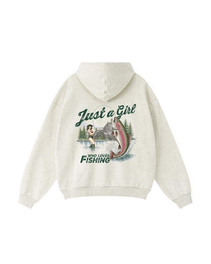 Just A Girl Who Loves Fishing Hoodie