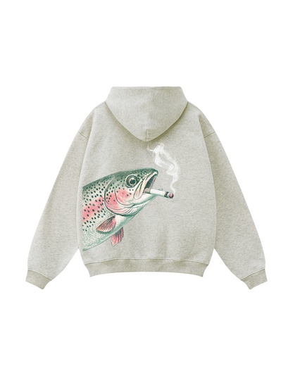 Fish Around & Find Rainbow Trout Zip Hoodie