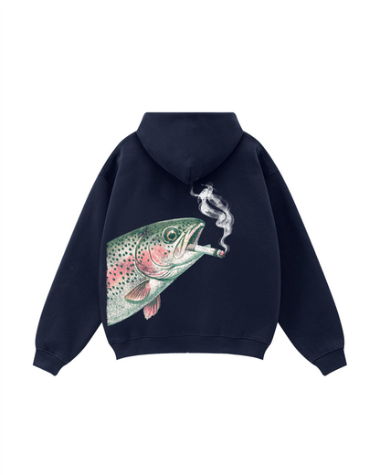 Fish Around & Find Rainbow Trout Zip Hoodie