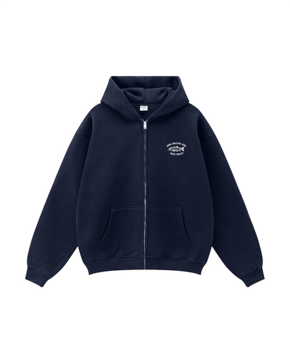 Fish Around & Find Rainbow Trout Zip Hoodie