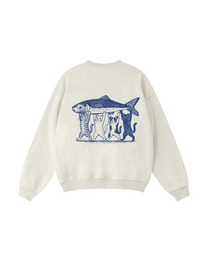 Four Cats, One Catch Crewneck