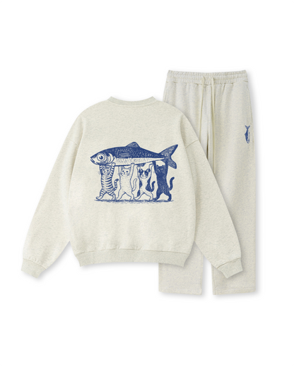 Four Cats, One Catch Crewneck