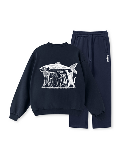Four Cats, One Catch Crewneck