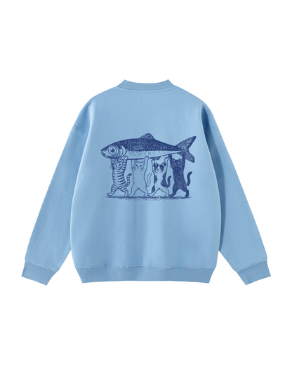Four Cats, One Catch Crewneck