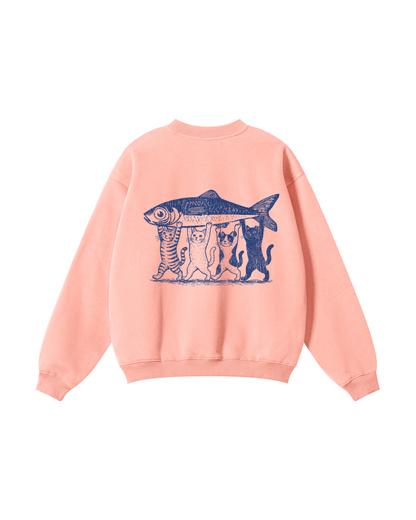 Four Cats, One Catch Crewneck