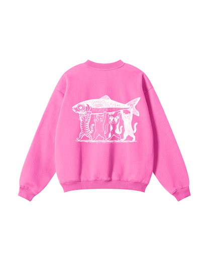 Four Cats, One Catch Crewneck