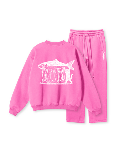 Four Cats, One Catch Crewneck