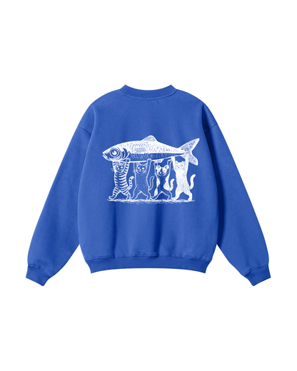 Four Cats, One Catch Crewneck
