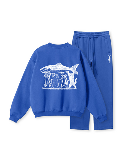 Four Cats, One Catch Crewneck