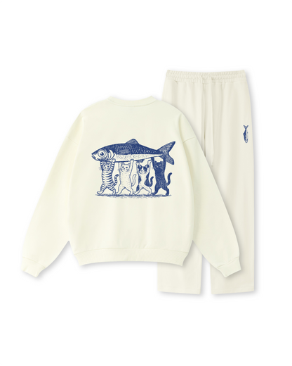 Four Cats, One Catch Crewneck