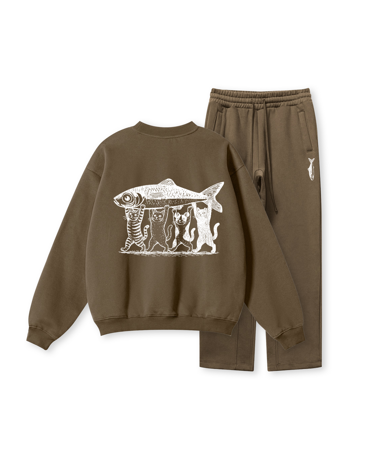 Four Cats, One Catch Crewneck