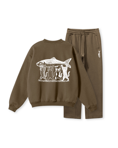 Four Cats, One Catch Crewneck