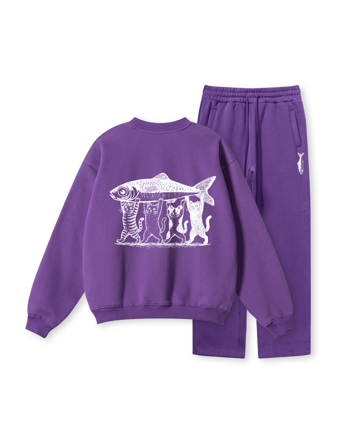 Four Cats, One Catch Crewneck