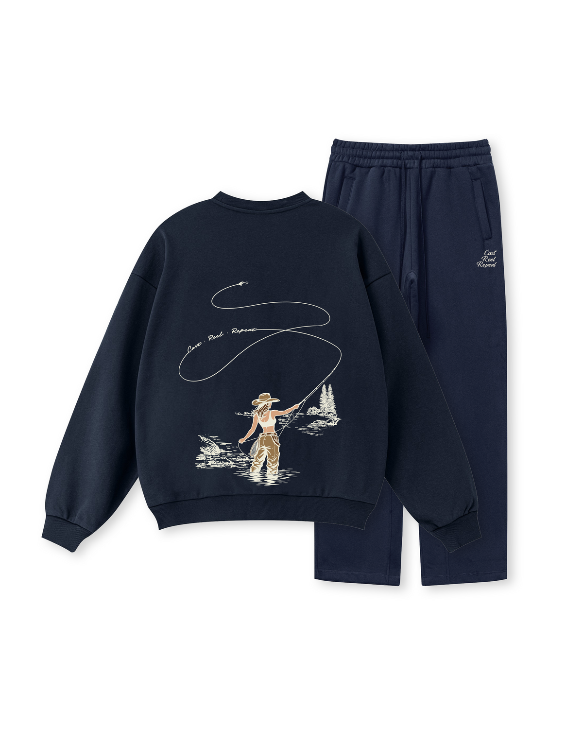 Cast, Reel, Repeat Fly Fishing Crewneck