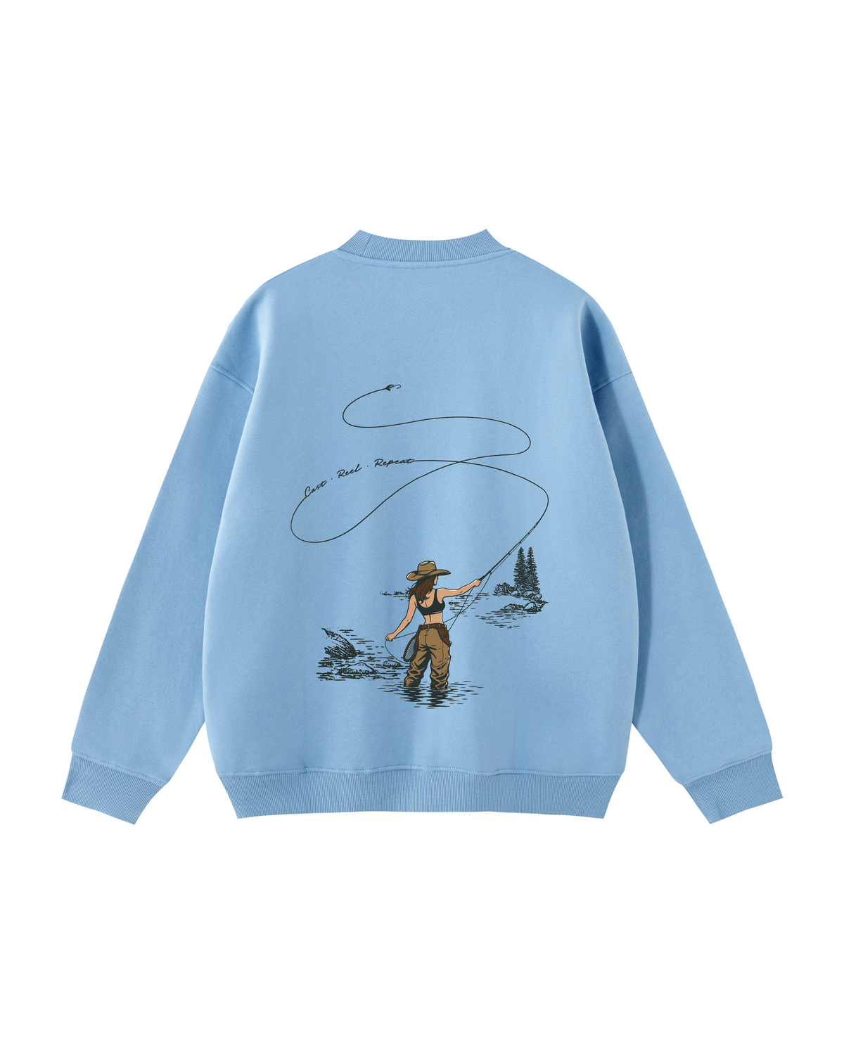 Cast, Reel, Repeat Fly Fishing Crewneck