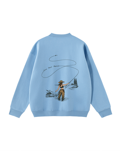 Cast, Reel, Repeat Fly Fishing Crewneck
