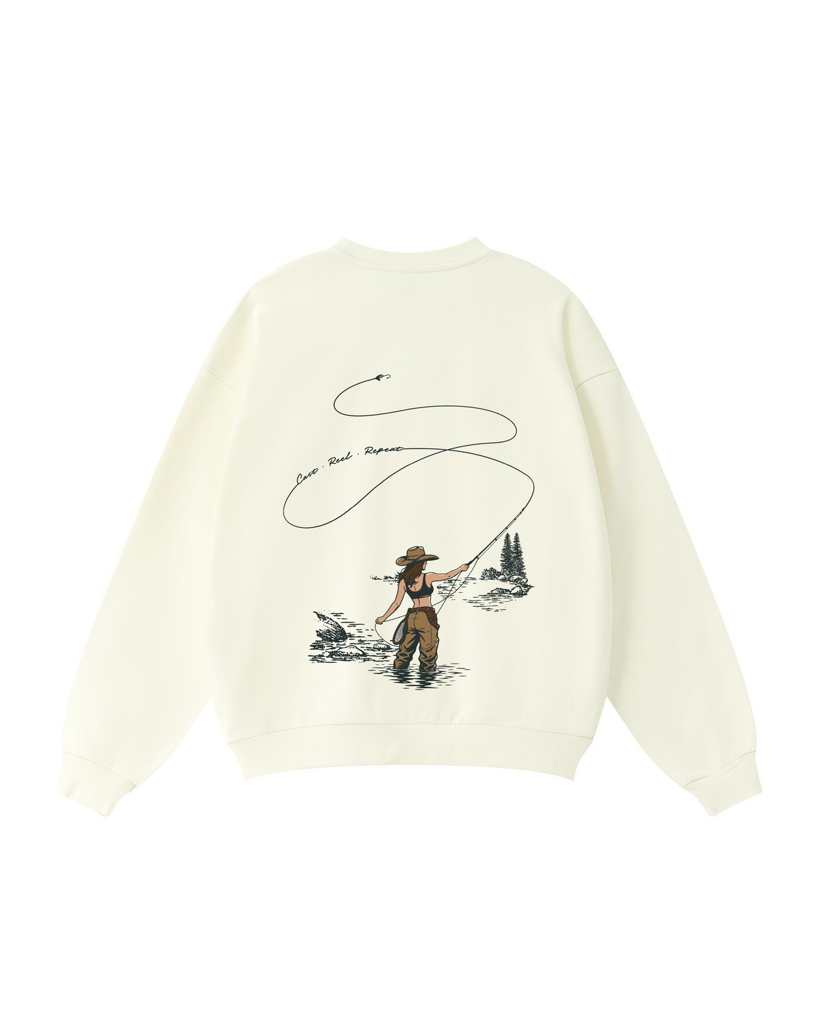 Cast, Reel, Repeat Fly Fishing Crewneck