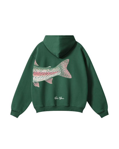 His and Her Fishing  Rainbow Trout Unisex Hoodie Bundle