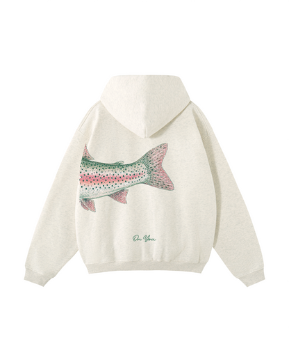 Hooked On You Steelhead Matching Couple Zip Hoodies Set