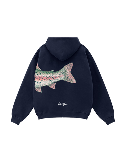 Hooked On You Steelhead Matching Couple Zip Hoodies Set
