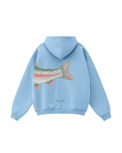Hooked On You Steelhead Matching Couple Zip Hoodies Set
