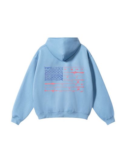 All-American Fishing Flag Hoodie