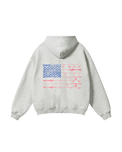 All-American Fishing Flag Hoodie
