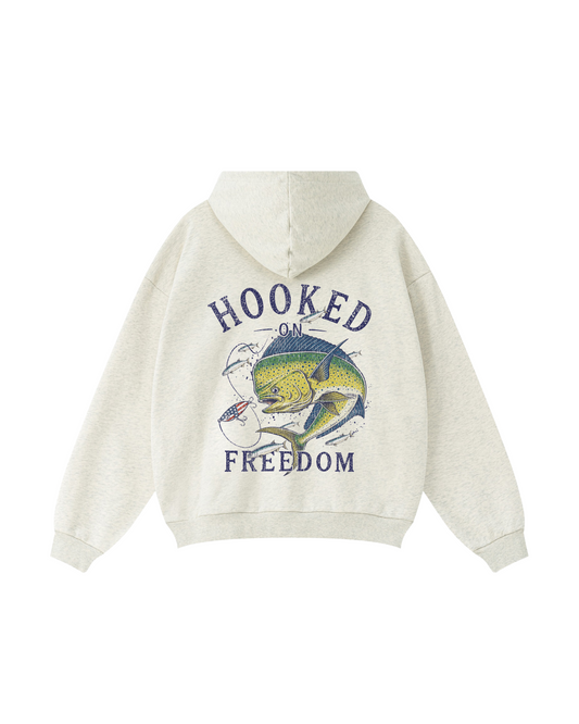 Hooked on Freedom Mahi-Mahi Fishing Hoodie