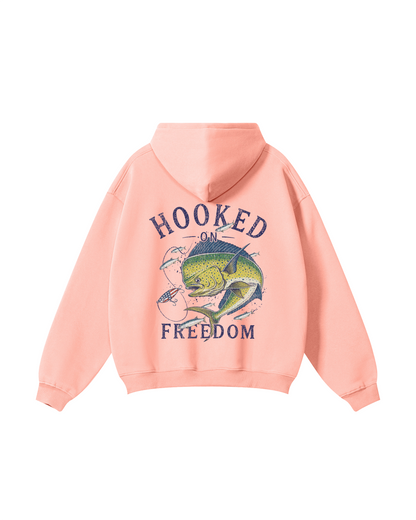 Hooked on Freedom Mahi-Mahi Fishing Hoodie