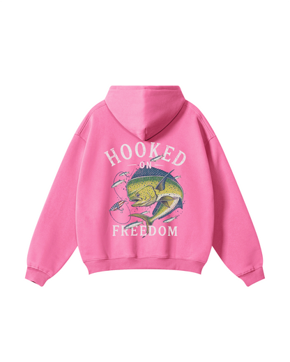 Hooked on Freedom Mahi-Mahi Fishing Hoodie