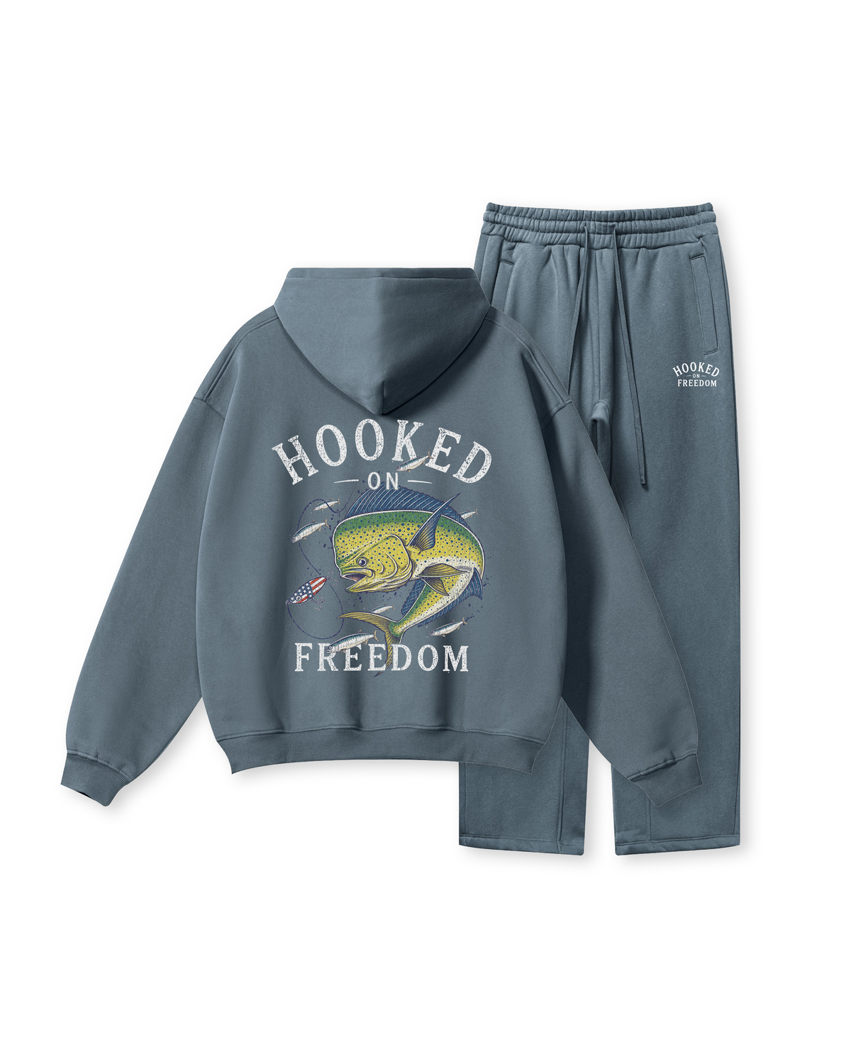Hooked on Freedom Mahi-Mahi Fishing Hoodie