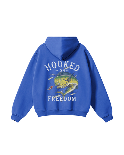 Hooked on Freedom Mahi-Mahi Fishing Hoodie