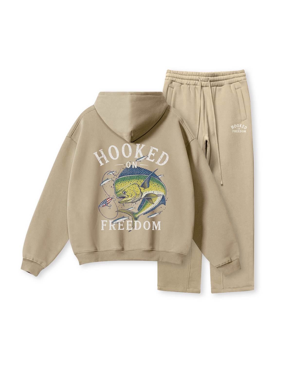 Hooked on Freedom Mahi-Mahi Fishing Hoodie