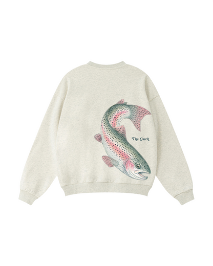 The Catch & The Keeper Rainbow Trout Couple Fishing Crewneck Set