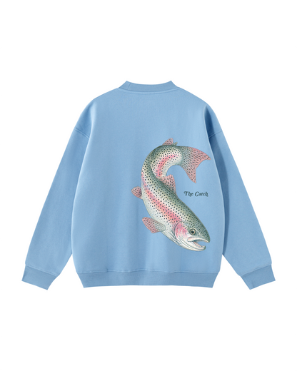 The Catch & The Keeper Rainbow Trout Couple Fishing Crewneck Set