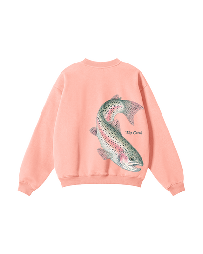 The Catch & The Keeper Rainbow Trout Couple Fishing Crewneck Set