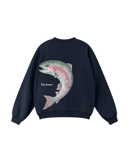 The Catch & The Keeper Rainbow Trout Couple Fishing Crewneck Set